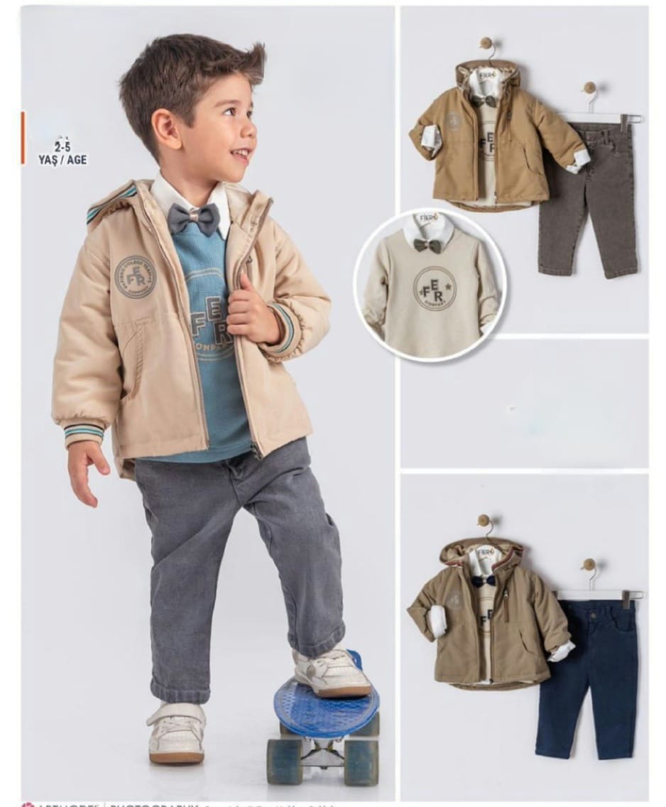 Hooded Jacket + Pants + Shirt + sweater